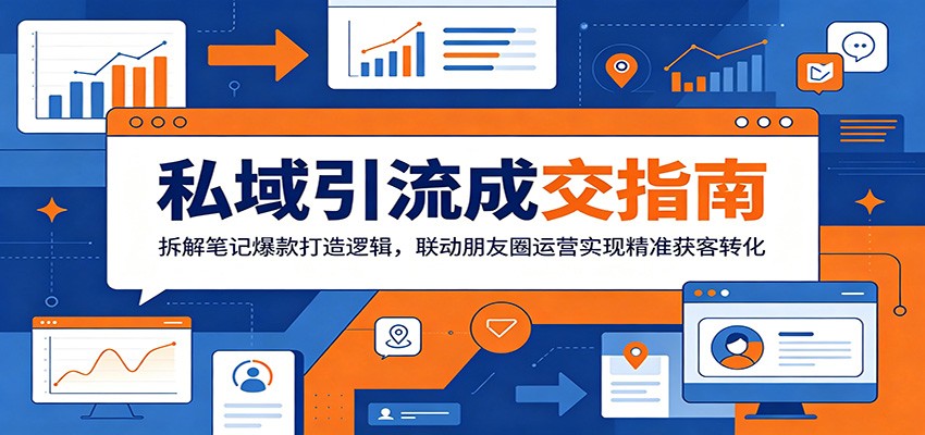 私域引流成交指南:拆解笔记爆款打造逻辑,联动朋友圈运营实现精准获客转化-轻创星球网