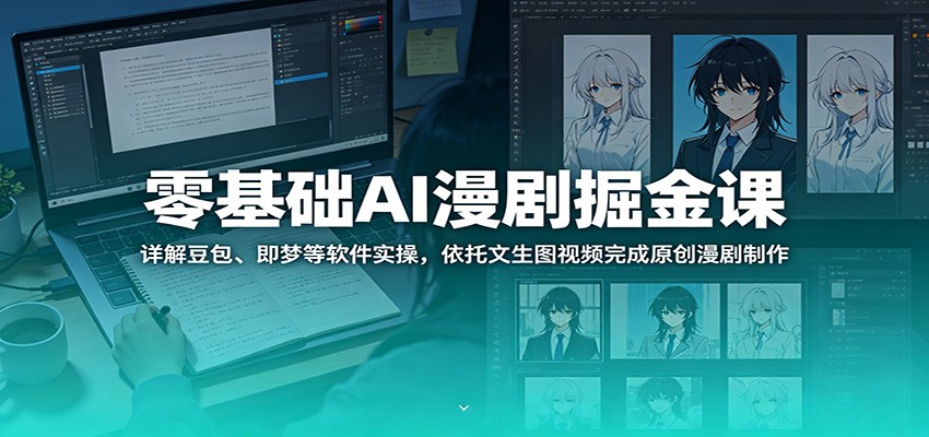 零基础AI漫剧掘金课:详解豆包、即梦等软件实操,依托文生图视频完成原创漫剧制作-轻创星球网